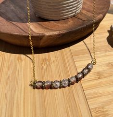 Earth colored beaded necklace Earthy Brown Beaded Necklaces, Brown Gemstone Beads Round Necklaces, Earthy Brown Agate Beaded Necklaces, Earthy Brown Hand-strung Beaded Necklaces, Nature-inspired Brown Gemstone Bead Necklace, Earth Color, Crystal Bead Necklace, Charm Necklaces, Bead Necklace