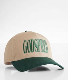 MADLEY. Godspeed Baseball Hat - Khaki/Green , Women's Khaki Embroidered snapback hat One size fits most. 65% Polyester 35% Cotton. Apparel & Accessories > Clothing Accessories > Hats Cute Vintage Hats, Cool Hats Women, Creative Department Hat, Trendy Trucker Hat, Graphic Trucker Hat, Aesthetic Trucker Hats, Cute Hat Designs, Women Trucker Hat, Merch Hats