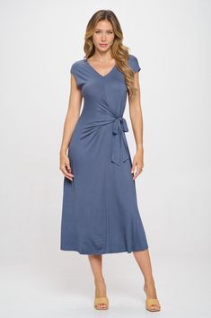 Our Cameron dress features a unique side tie design that accentuates your curves and adds a touch of elegance. Great for any occasion, this dress will become your go-to choice for effortless and chic fashion. Material: 95% Rayon 5% Spandex Machine washable Tie Design, Oatmeal Color, Mauve Color, Chic Fashion, Black Midi Dress, Jumpsuit Dress, Chic Style, Midi Dress, Spandex