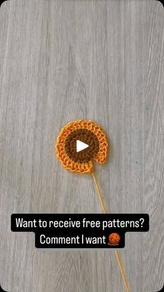 a crocheted flower with the text want to receive free patterns? comment i want