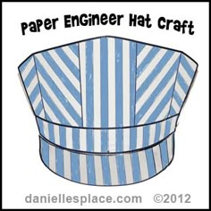 a paper hat that is made to look like it has stripes on the front and sides