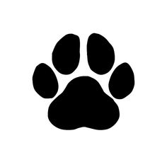 an animal's paw print on a white background