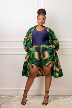 African Kimono and Shorts set, Ankara Kimono and Short set, Africa Print Kimono for Women, African matching set ✨✨This listing is for an African Kimono and Short set . Check picture for the size chart DESCRIPTION ✨100% Cotton African Ankara Print ✨Check picture for the size chart ✨Limited offer on free shipping ✨Made in Kenya with authentic high quality ankara fabric ✨If you would like it done in another fabric, inbox for fabric gallery By choosing to wear our clothing you are choosing sustainability and helping create jobs for Kenyan youths. Ankara Shorts For Women, Short Kimono Outfit, African Print Two Piece, Kimono And Shorts, Ankara Shorts, African Kimono, African Print Kimono, Ankara Kimono, Africa Print