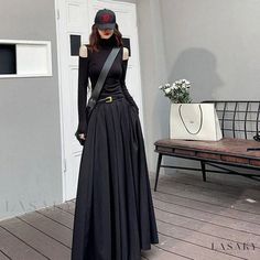 Lasaky - Vintage Chic Low Waist Pleated Skirt Half-length Skirt Low Waisted Skirt, Flared Sleeves Top, Pleated Maxi Skirt, Ruched Skirt, Floor Length Skirt, Women Skirts, Linen Casual, Pleated Maxi, Elegant Shirt