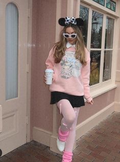 Disney On Ice Outfit Ideas, Disney World December Outfits, Sweetheart Night Disneyland Outfit, Disney Sweethearts Night Outfit, Disney Cold Weather Outfit, Disney Sweater Outfit, Disney In January Outfits, Cold Weather Disney Outfits, Disney World Winter Outfits