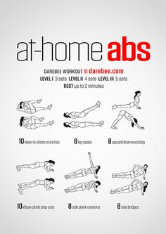 an exercise poster with instructions to do the abs