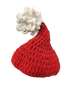 "Get ready for the holiday season with this beautifully handmade crochet Santa hat. One size fits most (I crochet these more on the larger size--so will fit men as well--just convo me with any  questions.) Handmade by me, this hat is the perfect accessory to complete your Christmas look. Whether you're dressing up as the Grinch or an elf, this soft and cozy hat is sure to keep you warm and stylish throughout the holiday season. The pom pom is made to sit on the side of the hat to give it a more Knitted Grinch Hat Pattern, Crochet Whoville Hat, Whoville Hats, Christmas Cap, Crochet Santa Hat, Soft Christmas, Real Witches, Crochet Santa, Christmas Look