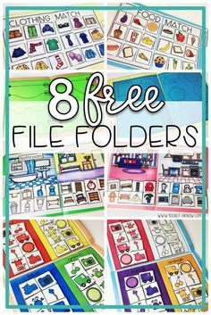 the 8 free file folders for kids to use in their homes and school projects