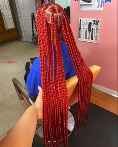 Red Braids, Best Braid Styles, Feed In Braids Hairstyles, Hairstyle Tutorials, Cute Box Braids Hairstyles, Quick Braided Hairstyles, Protective Hairstyles Braids