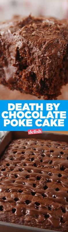 Death By Chocolate Poke Cake Crockpot Chocolate Cake, Flowerless Chocolate Cake, Too Much Chocolate Cake, Matilda Chocolate Cake, Cake Poke, Hershey Chocolate Cakes