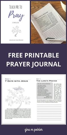 the free printable prayer journal