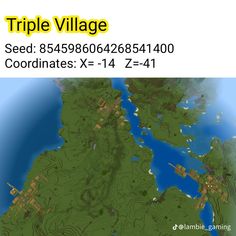 an image of a map with the words triple village on it's bottom corner