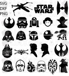 the star wars svg files are available for use in your design projects and crafts