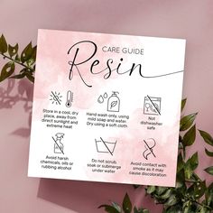 a pink poster with instructions on how to use the care guide for your hair and body