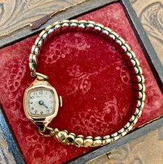 "Vintage Ladies Bulova 14K Gold Filled Watch                                         GF19 Lovely old ladies' Bulova. A very traditional style. The crystal is a little scratched. The band has some patina. Marked on dial: BULOVA Marked on Back: 14K GOLD FILLED F138278 This watch is not working. It is a hand wind watch style. May need repair. The customer is responsible for any repairs or cleaning needed on this watch. No guarantee on this watch. Has not been cleaned. It may need cleaning. The band Cheap Vintage Watch Accessories For Women, Vintage Costume Jewelry Worth Money, Vintage Watches Antique, Antique Knowledge, Vintage Bulova Watches, Eyelid Tape, Antique Costume Jewelry, Bulova Watches, Old Watches