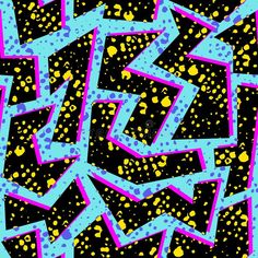 an abstract pattern with blue and purple colors on black background, suitable for wallpaper or fabric