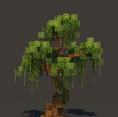 Elven Style Minecraft Builds, Tree Enchanting Room Minecraft, Minecraft Custom Swamp Tree, Minecraft Abandoned Mineshaft, Minecraft Mine Building Ideas, Minecraft Oak Tree Design, Spooky Tree Minecraft, Minecraft Cattails, Minecraft Flower Design