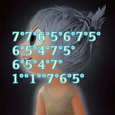 an animated girl with grey hair and numbers on her face