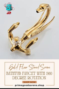 Gold Floor Stand Swan Bathtub Faucet with 360 Degree Rotation

- Image by Prime Goods Arena Gold Floor, Buy Gold