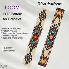 the pattern for bracelets is shown with instructions to make it look like they are made from