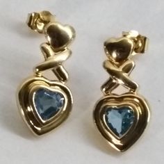 So Sweet And Ready For A New Home. Country Jewelry, Country Blue, Blue Topaz Earrings, Topaz Earrings, Swiss Blue Topaz, Town Country, Town And Country, So Sweet, Earrings Color