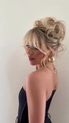 Prom Hair Medium, Makeup Tip, Ball Hairstyles, Prom Hairstyles For Short Hair, Dance Hairstyles, Prom Hairstyles For Long Hair, Blonde Hair Inspiration, Peinados Fáciles Para Cabello Corto, Short Hair With Bangs