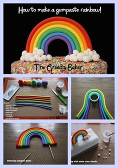 how to make a gumpaste rainbow