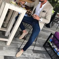 ḹ₥קᎧƧƨῗɓŁḕ Neutral Men’s Wedding Outfit, Mens Napa Valley Outfit, Urban Luxury Fashion, Mode Casual, Business Casual Men