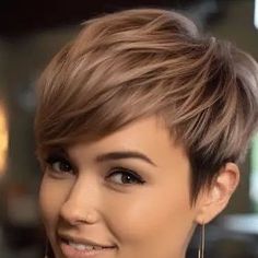 Growing Short Hair, Short Haircuts Ideas, Short Stacked Hair, Haircuts Ideas, Pixie Bob Haircut, Hair Undercut, Hairstyles 2024, Bob Haircut With Bangs