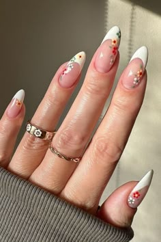 Floral Nail Designs, Flower Nail Designs, Makijaż Smokey Eye, Pink Nail, Nails 2024