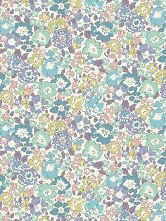 an image of a flowery pattern with many colors and shapes on the wallpaper