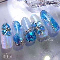 Japan Nail, Purple Ocean, Makeup Nails Designs, Fake Nails Designs, Fantasy Nails, Japanese Nail Art