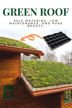 the cover of green roof self watering, low maintenance and pure