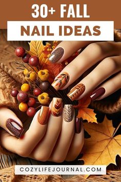 This article showcases a range of nail designs inspired by the timeless beauty of daisies.  #septembernails #naildesign #nailsideas #nailart #acrylic #nailgel #fall nails #winter nails #halloweennails #christmasnails #trendynails #winternailart #fallnailsideas #dibji Mail Fall Colors, Fall Fingernails Designs, Fall Fingernail Designs Autumn, Diy Fall Nail Designs, September Gel Nail Ideas, Gel Nails For Fall Autumn, Squoval Nails Design Fall, Gel Nail Ideas Fall, Fall Football Nails