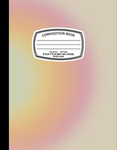 a book cover with the title composition book