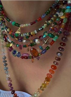 Eclectic Jewelry Aesthetic, Coloured Jewellery, Colourful Jewellery, Jewelry Colorful, Shein Outfits, Colorful Jewelry, Handmade Jewelry Diy