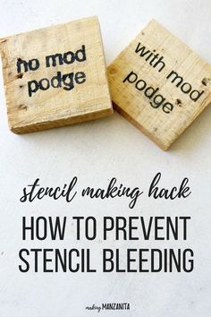 This sign making hack on how to prevent stencil bleeding when you are making wood signs will seriously change the way you DIY woods signs. Stencil Wood, Stencils For Wood Signs, Wine Bottle Diy Crafts, Sign Making, Wine Bottle Diy, Diy Wood Signs, Wine Bottle Crafts, Mason Jar Diy, Mason Jar Crafts