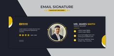 a yellow and black resume template with a photo on the front, an orange circle around the