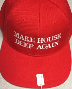 Get these awesome Make House Deep Again Hats while they last! Deep house fans will love wearing these hats in Ibiza or anywhere there is a house music scene. If you love mixing and are never seen without turntables and headphones this is your hat! Great for all occasions!! I.e;; House, House Music, Deep House, Tech House, Techno, DJ, Club Hat, Dance Music, Electronic Music, Producer. All Red hats are brand new, unisex, adult vellcro adjustable(one size fits most) and professionally embroidered. House Music Quotes, Chicago House Music, Techno Dance, Tech House Music, Dj Club, Chicago House, Deep House Music, Music Club, House Fan