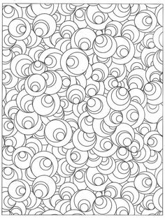 a black and white pattern with circles in the center, as well as an outline