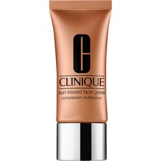 Sun-Kissed Face Gelee Complexion Multitasker Bronzer -  Clinique Sun-Kissed Face Gelee is a lightweight bronzing gel that instantly gives skin a sun-kissed glow. Oil-free.    Benefits     Sheer, versatile formula for an anytime glow. Blend it with moisturizer or foundation to brighten your face with a healthy-looking radiance. Appropriate for all skin types and tones. Dermatologist and ophthalmologist tested. Non-acnegenic. Allergy tested.     Formulated Without     Parabens Phthalates Oil-free Sun Kissed Face, Self Tanning Tips, Tanning Serum, Kiss Face, Too Faced Bronzer, Tan Face, Fake Tan, Healthy Glow, Best Face Products