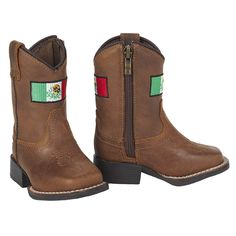 Your little buckaroo is sure to love these Ariat LIL’ STOMPERS Toddler Boots. Crafted with genuine leather and decorative uppers these boots are so comfy your little one will want to wear them all day. Toddler lil stompers mexico boot | Toddler lil stompers mexico Boots in Brown Leather, Size: 5 K B / Medium by Ariat Toddler Ariat Boots, Ariat Toddler Shoes, Kids Ariat Boots, Farm Clothes, Brown Fits, Toddler Boots, 5 K, Boots Outfit, All Colors