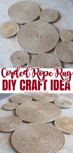 corned rope rugs are the perfect diy craft idea