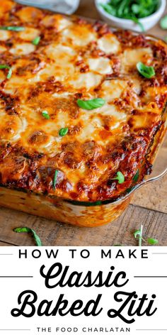 a casserole dish with cheese and spinach on the side