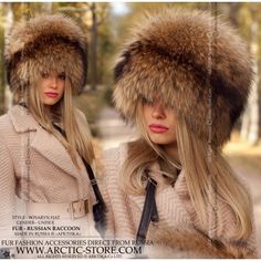 russian raccoon hat - luxe fur hat for women - arctic store Raccoon Hat, Panama Hat Women, Stylish Womens Hats, Fur Trapper Hat, Fur Hats, Mens Fur, Elegant Hats