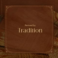 Brown-Graphic-with-bridal-saree-and-it-has-a-text-'Revived-by-Tradition' Logo Design Infographic, Bride Fashion Illustration, Texture Background Hd, Typography Drawing, Indochine Style, Jewellery Advertising, Real Estate Marketing Design, Creative Jewelry Photography, Digital Invitations Wedding