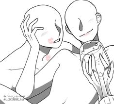 an image of two people hugging each other with one holding the other's head