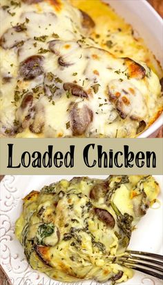 this is an image of loaded chicken casserole