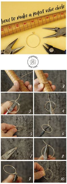 how to make a perfect wire circle with scissors and pliers - step by step instructions