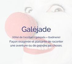 an advertisement with a clown's nose and the words galejade on it